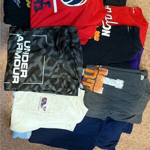 13 boys medium/large shirts for 1 price (UA, Nike, adidas, vineyard vines)